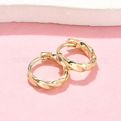 Латунные серьги-кольца EJEW-Z102-39G