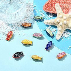 10 шт. 10-х цветные фарфоровые бусины ручной работы с принтом&nbsp;PORC-CJ0001-22