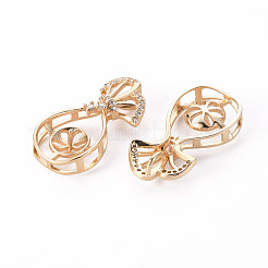 Латунная микропаве из прозрачного кубического циркония KK-T062-68G-NF