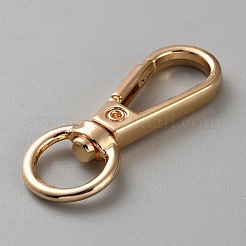 亜鉛合金回転式ナスカン  バッグ交換用アクセサリー  ライトゴールド  41.5x16x5.5mm  穴：8x11mm&nbsp;FIND-WH20009-49KCG