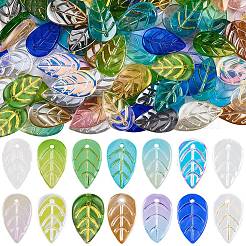 140шт 14 цвета стеклянные подвески&nbsp;GLAA-PA0001-22