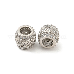 Messing Mikro ebnen Zirkonia European Beads&nbsp;KK-H452-12P