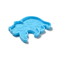 День матери медведь с цветком и словом мама подвеска своими руками силиконовые Молды&nbsp;LS-SIMO-H004-08