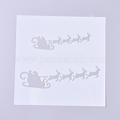 Modèles de pochoirs de peinture de dessin réutilisables en plastique sur le thème de noël&nbsp;DIY-G027-D01