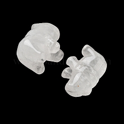 天然水晶彫刻人形  ホームオフィスのデスクトップ装飾用  カバ  11.5~14x22~24x17~19mm&nbsp;DJEW-L023-F01