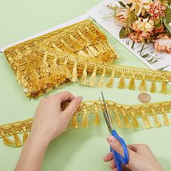 Бахрома из филигранного полиэфирного кружева длиной 12 м. OCOR-WH0089-12A