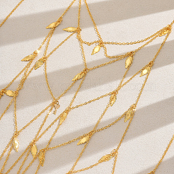 Элегантный железный геометрический лист кисточка грудь тело цепь NN0780