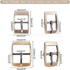 16 шт. 8-х цветные прямоугольные регулируемые пряжки-слайдеры из сплава и железа FIND-WR0003-62B
