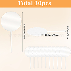 30 Stück runde Acryl-Kuchenaufsätze&nbsp;OFST-SC0001-01