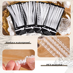 4 пакет 4 стиля пластиковые кружевные декоративные наклейки для животных AJEW-SP0002-77