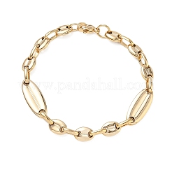 Kaffeebohnen-Kettenarmbänder aus 304 Edelstahl&nbsp;SA-CBA2696-07G