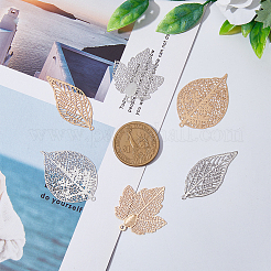 36шт 6 стильные латунные филигранные большие подвески KK-DC0002-96