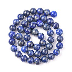 Нитки бусины из натурального ляписа-лазури&nbsp;LS-G-G099-8mm-7