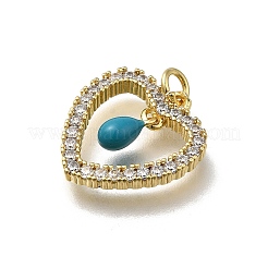 Латунные микро проложить кубического циркония подвески&nbsp;KK-C090-01G-01