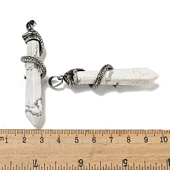 Большие остроконечные подвески из натурального говлита&nbsp;G-F766-07AS-06