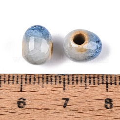 Perles de porcelaine de craquements main&nbsp;PORC-Q008-06B-09