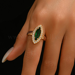 Латунное микропаве кубический цирконий регулируемое кольцо на палец для женщин&nbsp;TC6550-2