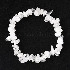 女性用天然水晶チップビーズストレッチブレスレット  内径：1-7/8~2インチ（4.8~5cm）&nbsp;BJEW-AL00003-04