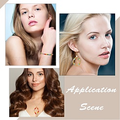 800шт 4 цвета 2-дырочные стеклянные бусины SEED-CN0001-04