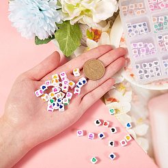 240шт 8 цвета непрозрачные акриловые европейские бусины OPDL-SZ0001-01