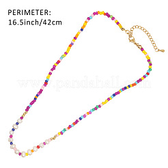 Богемное ожерелье ручной работы из смолы конфетных цветов и бусин&nbsp;WG2740-1