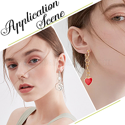 36 шт. 6 стиля фурнитуры для сережек-клипс из нержавеющей стали 304 STAS-SC0008-33