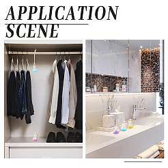 4 шт. 4-цветная подвеска в виде пустых флаконов для духов в форме розы&nbsp;HJEW-PH0001-15