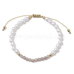 3шт. Браслеты из плетеных бусин из натурального агата&nbsp;BJEW-JB11668