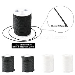 5 рулон круглого вощеного полиэфирного шнура 2 цветов YC-FS0001-01