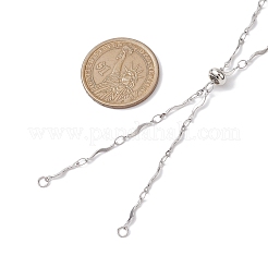 2 шт. 2 цвета 304 нержавеющая сталь слайдер ожерелье изготовление&nbsp;AJEW-JB01261