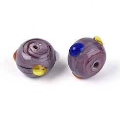 Бусины ручной работы в технике лэмпворк с неровностями&nbsp;LAMP-ZX003-07-07