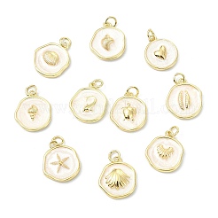 10 pz 10 stili pendenti in ottone smaltato oceano&nbsp;KK-CJ0005-89