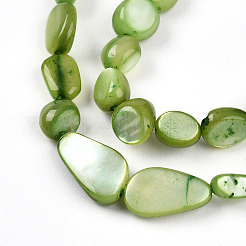 Нити бусин из натуральной белой ракушки SHEL-N036-21D