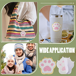 10 шт. полиэстеровые нашивки с отпечатками лап PATC-FG0002-76