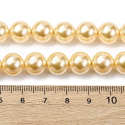 Гальванические оболочки жемчужные бусы пряди BSHE-G041-10mm-01