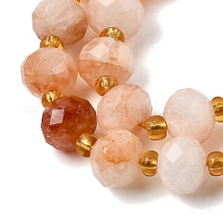 Natürliche rote hämatoide Quarz-/Eisenquarz-Perlenstränge&nbsp;G-D105-B07