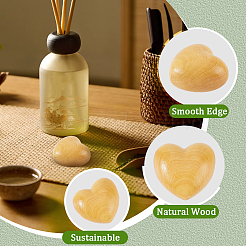 Decorazioni espositive a forma di cuore in legno di sandalo&nbsp;AJEW-WH20054-222A
