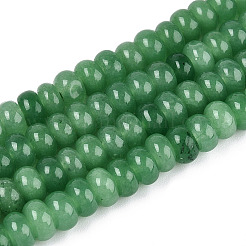 Окрашенные природные белый нефрит бисер пряди G-T139-59A-11