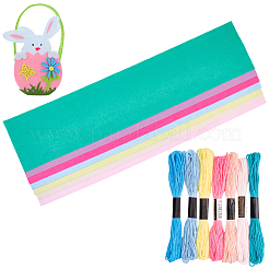 7шт. нетканый войлочный материал 7-х цветов&nbsp;DIY-CP0012-69E