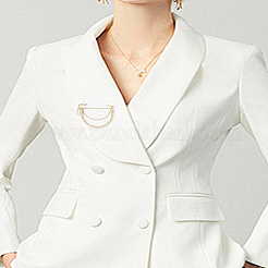 1 шт. броши из сплава с подвесной цепочкой&nbsp;JEWB-LP0004-20