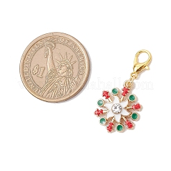 10 шт. рождественские украшения из эмалевого сплава HJEW-JM03681