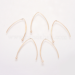 Латунные крючки для сережек&nbsp;KK-TAC0002-13G