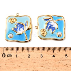 Подвески из нержавеющей стали 304 с эмалью&nbsp;STAS-Z145-10G-03