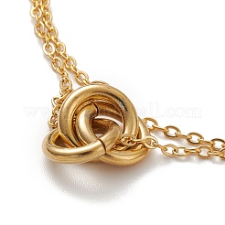 PVD вакуумное покрытие 304 нержавеющая сталь тросовые цепи многорядный браслет на ногу AJEW-A036-08G