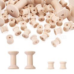 250 шт. 2 стиля деревянных пустых катушек&nbsp;WOOD-TA0001-58