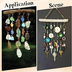 1шт. деревянная вешалка для веток с крючками AJEW-SP0002-32