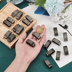 20 шт. двухцветные литые держатели петель AJEW-BC0007-14