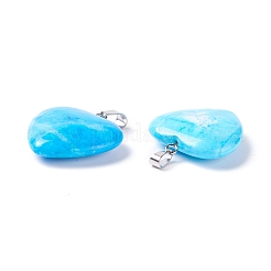 Природные бирюзовый подвески&nbsp;G-G956-B48-FF