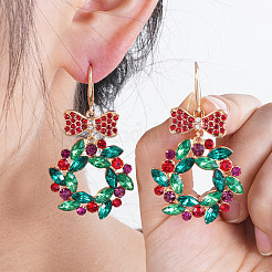 Boucles d'oreilles pendantes en alliage et strass&nbsp;FS-WG10992-26