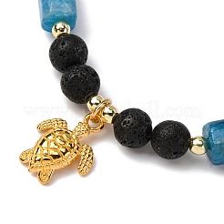 4 шт. браслеты с подвесками из натуральных бусин апатита&nbsp;BJEW-JB12042